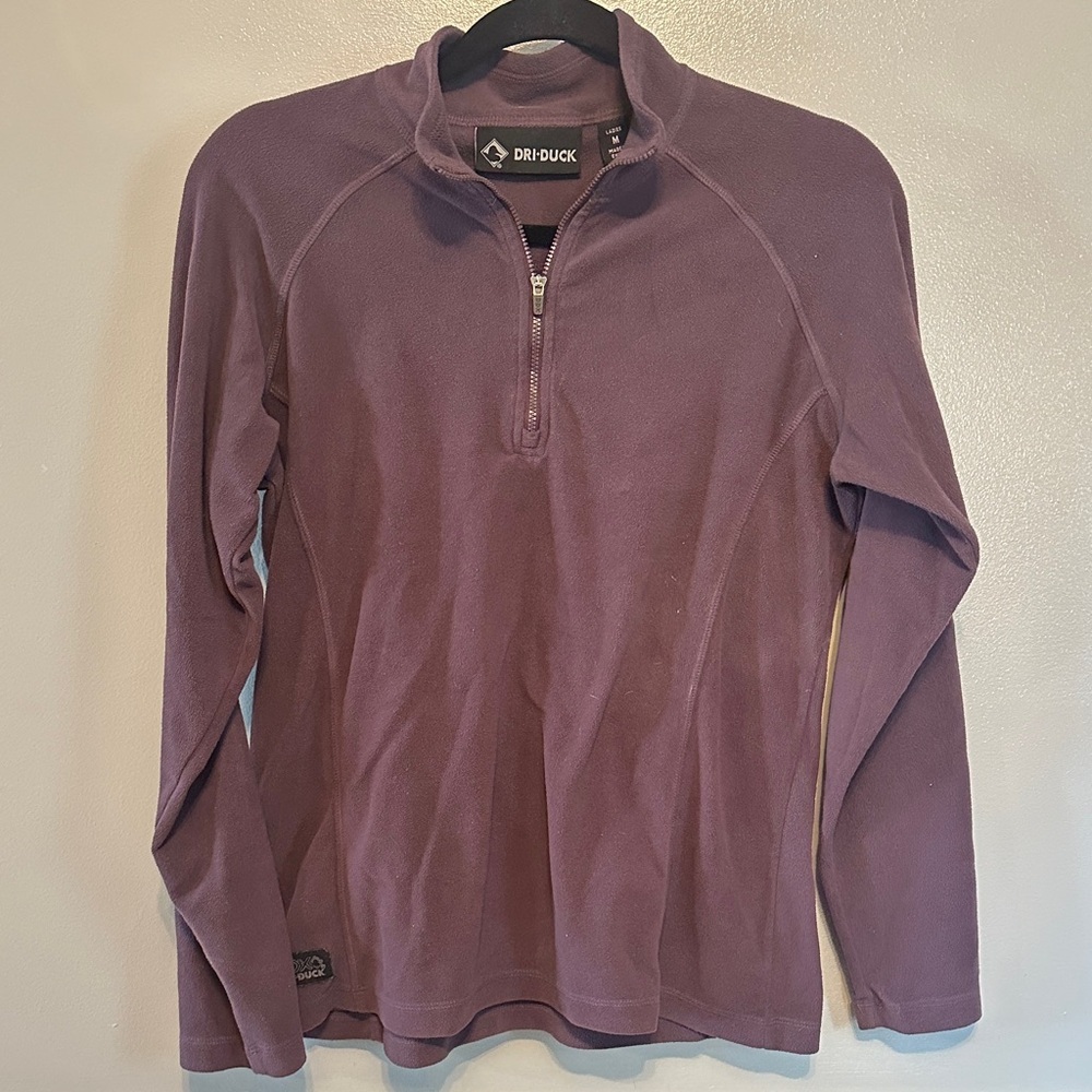 Women's Half-Zip Sweatshirt - Plum